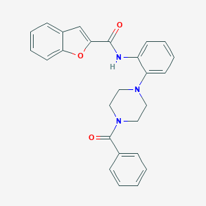 N-[2-(4-benzoyl-1-piperazinyl)phenyl]-1-benzofuran-2-carboxamide