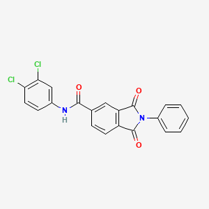 N-(3,4-dichlorophenyl)-1,3-dioxo-2-phenylisoindole-5-carboxamide