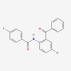 molecular formula C20H13BrFNO2 B3697370 N-(2-benzoyl-4-bromophenyl)-4-fluorobenzamide 