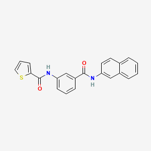 molecular formula C22H16N2O2S B3697383 N-[3-(naphthalen-2-ylcarbamoyl)phenyl]thiophene-2-carboxamide 