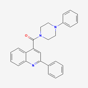 molecular formula C26H23N3O B3697393 2-PHENYL-4-(4-PHENYLPIPERAZINE-1-CARBONYL)QUINOLINE 