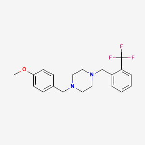 1-(4-methoxybenzyl)-4-[2-(trifluoromethyl)benzyl]piperazine