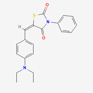 molecular formula C20H20N2O2S B3697403 5-[4-(diethylamino)benzylidene]-3-phenyl-1,3-thiazolidine-2,4-dione 