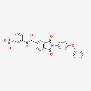 N-(3-nitrophenyl)-1,3-dioxo-2-(4-phenoxyphenyl)isoindole-5-carboxamide