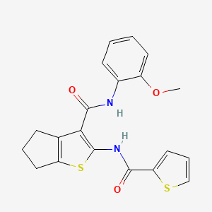 N-(2-methoxyphenyl)-2-(thiophene-2-carbonylamino)-5,6-dihydro-4H-cyclopenta[b]thiophene-3-carboxamide