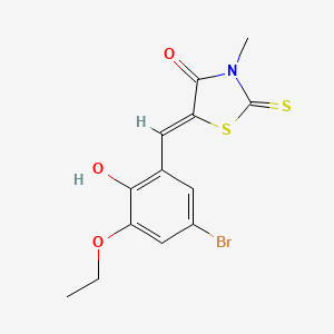 5-(5-bromo-3-ethoxy-2-hydroxybenzylidene)-3-methyl-2-thioxo-1,3-thiazolidin-4-one