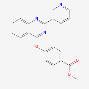 molecular formula C21H15N3O3 B3697534 methyl 4-{[2-(3-pyridinyl)-4-quinazolinyl]oxy}benzoate 