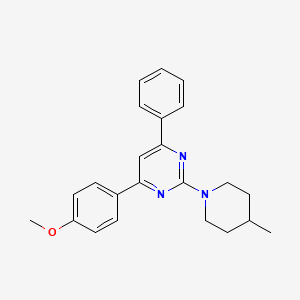 4-(4-Methoxyphenyl)-2-(4-methylpiperidin-1-yl)-6-phenylpyrimidine