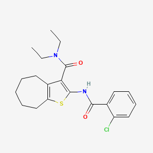 2-(2-CHLOROBENZAMIDO)-N,N-DIETHYL-4H,5H,6H,7H,8H-CYCLOHEPTA[B]THIOPHENE-3-CARBOXAMIDE