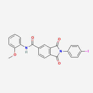 2-(4-iodophenyl)-N-(2-methoxyphenyl)-1,3-dioxoisoindole-5-carboxamide