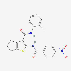 N-(2-methylphenyl)-2-[(4-nitrobenzoyl)amino]-5,6-dihydro-4H-cyclopenta[b]thiophene-3-carboxamide