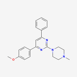 4-(4-methoxyphenyl)-2-(4-methylpiperazin-1-yl)-6-phenylpyrimidine