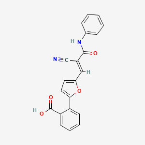 2-[5-[(E)-3-anilino-2-cyano-3-oxoprop-1-enyl]furan-2-yl]benzoic acid