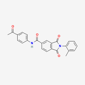 N-(4-acetylphenyl)-2-(2-methylphenyl)-1,3-dioxoisoindole-5-carboxamide