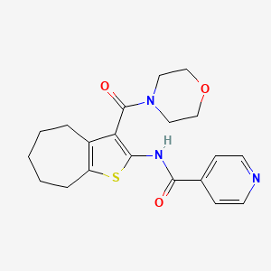 N-[3-(4-morpholinylcarbonyl)-5,6,7,8-tetrahydro-4H-cyclohepta[b]thien-2-yl]isonicotinamide