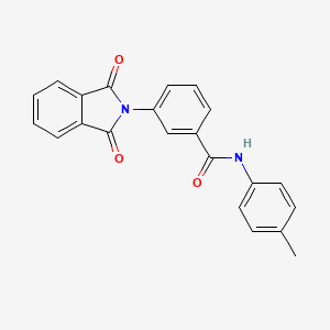 molecular formula C22H16N2O3 B3697708 3-(1,3-dioxo-1,3-dihydro-2H-isoindol-2-yl)-N-(4-methylphenyl)benzamide 