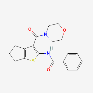 molecular formula C19H20N2O3S B3697722 N-[3-(4-morpholinylcarbonyl)-5,6-dihydro-4H-cyclopenta[b]thien-2-yl]benzamide 