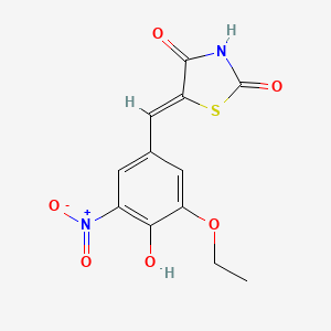 5-(3-ethoxy-4-hydroxy-5-nitrobenzylidene)-1,3-thiazolidine-2,4-dione