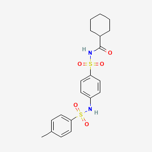 N-[4-[(4-methylphenyl)sulfonylamino]phenyl]sulfonylcyclohexanecarboxamide