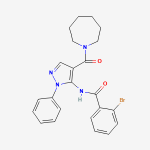 N-[4-(azepane-1-carbonyl)-2-phenylpyrazol-3-yl]-2-bromobenzamide