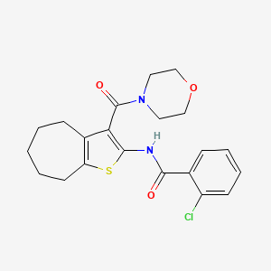 2-chloro-N-[3-(4-morpholinylcarbonyl)-5,6,7,8-tetrahydro-4H-cyclohepta[b]thien-2-yl]benzamide