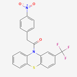 2-(4-NITROPHENYL)-1-[2-(TRIFLUOROMETHYL)-10H-PHENOTHIAZIN-10-YL]ETHAN-1-ONE