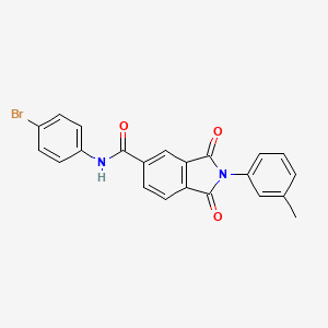 N-(4-bromophenyl)-2-(3-methylphenyl)-1,3-dioxo-2,3-dihydro-1H-isoindole-5-carboxamide