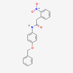 molecular formula C21H18N2O4 B3697855 N-[4-(benzyloxy)phenyl]-2-(2-nitrophenyl)acetamide 