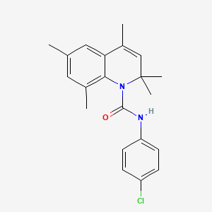 molecular formula C21H23ClN2O B3697857 N-(4-CHLOROPHENYL)-2,2,4,6,8-PENTAMETHYL-1,2-DIHYDROQUINOLINE-1-CARBOXAMIDE 