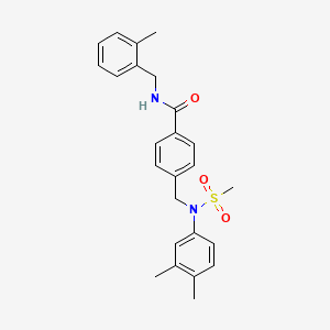 4-{[(3,4-dimethylphenyl)(methylsulfonyl)amino]methyl}-N-(2-methylbenzyl)benzamide