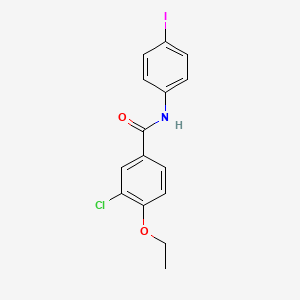 molecular formula C15H13ClINO2 B3697871 3-chloro-4-ethoxy-N-(4-iodophenyl)benzamide 