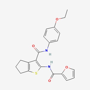 N-{3-[(4-ETHOXYPHENYL)CARBAMOYL]-4H,5H,6H-CYCLOPENTA[B]THIOPHEN-2-YL}FURAN-2-CARBOXAMIDE