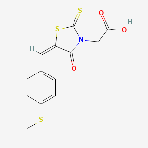 {5-[4-(methylthio)benzylidene]-4-oxo-2-thioxo-1,3-thiazolidin-3-yl}acetic acid