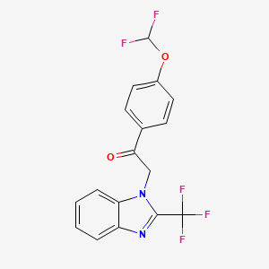 1-[4-(difluoromethoxy)phenyl]-2-[2-(trifluoromethyl)-1H-benzimidazol-1-yl]ethanone