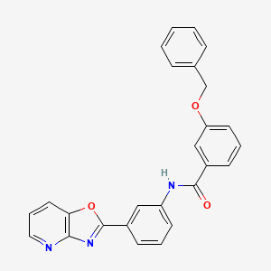 3-(BENZYLOXY)-N-(3-{[1,3]OXAZOLO[4,5-B]PYRIDIN-2-YL}PHENYL)BENZAMIDE