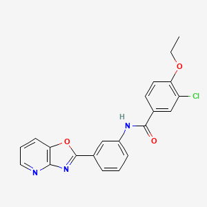 3-chloro-4-ethoxy-N-[3-([1,3]oxazolo[4,5-b]pyridin-2-yl)phenyl]benzamide