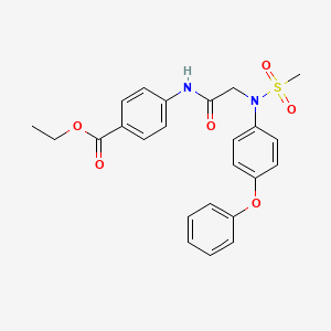 ethyl 4-{[N-(methylsulfonyl)-N-(4-phenoxyphenyl)glycyl]amino}benzoate