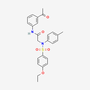 molecular formula C25H26N2O5S B3698072 N~1~-(3-acetylphenyl)-N~2~-[(4-ethoxyphenyl)sulfonyl]-N~2~-(4-methylphenyl)glycinamide 