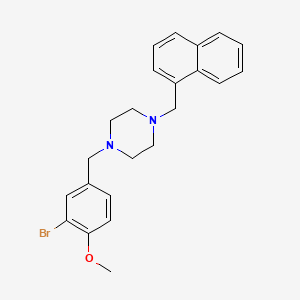 molecular formula C23H25BrN2O B3698080 1-(3-bromo-4-methoxybenzyl)-4-(1-naphthylmethyl)piperazine 