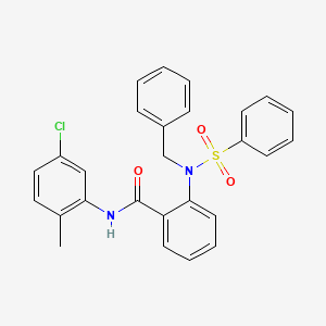 2-[benzyl(phenylsulfonyl)amino]-N-(5-chloro-2-methylphenyl)benzamide