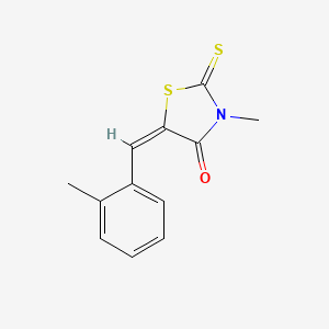 (5E)-3-methyl-5-[(2-methylphenyl)methylidene]-2-sulfanylidene-1,3-thiazolidin-4-one