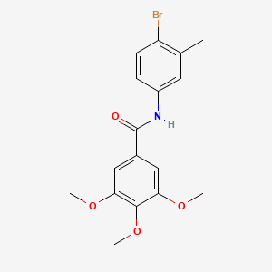 molecular formula C17H18BrNO4 B3698129 N-(4-bromo-3-methylphenyl)-3,4,5-trimethoxybenzamide 