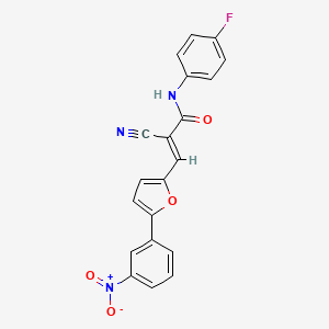 2-cyano-N-(4-fluorophenyl)-3-[5-(3-nitrophenyl)-2-furyl]acrylamide