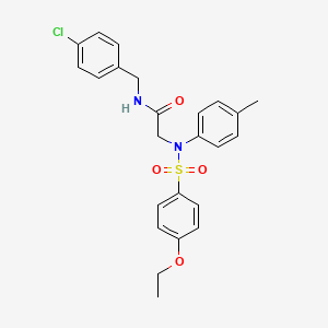 N-[(4-chlorophenyl)methyl]-2-(N-(4-ethoxyphenyl)sulfonyl-4-methylanilino)acetamide