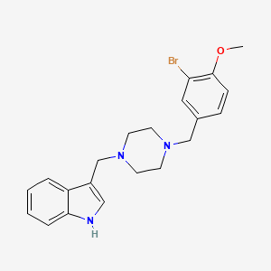 3-[[4-[(3-bromo-4-methoxyphenyl)methyl]piperazin-1-yl]methyl]-1H-indole