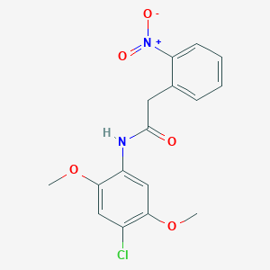 molecular formula C16H15ClN2O5 B3698175 N-(4-chloro-2,5-dimethoxyphenyl)-2-(2-nitrophenyl)acetamide 