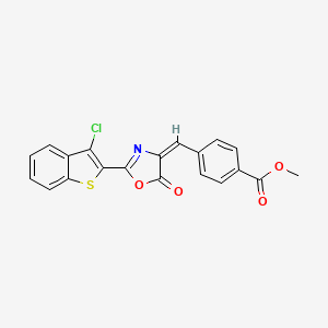 methyl 4-{[2-(3-chloro-1-benzothien-2-yl)-5-oxo-1,3-oxazol-4(5H)-ylidene]methyl}benzoate