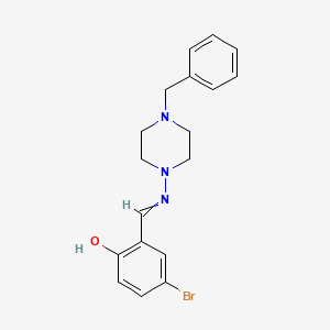 molecular formula C18H20BrN3O B3698186 2-{[(4-Benzylpiperazin-1-yl)imino]methyl}-4-bromophenol 