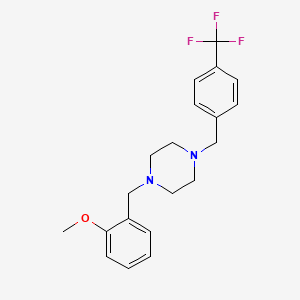 molecular formula C20H23F3N2O B3698211 1-(2-methoxybenzyl)-4-[4-(trifluoromethyl)benzyl]piperazine 