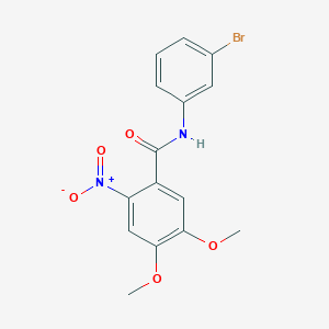 molecular formula C15H13BrN2O5 B3698245 N-(3-bromophenyl)-4,5-dimethoxy-2-nitrobenzamide 